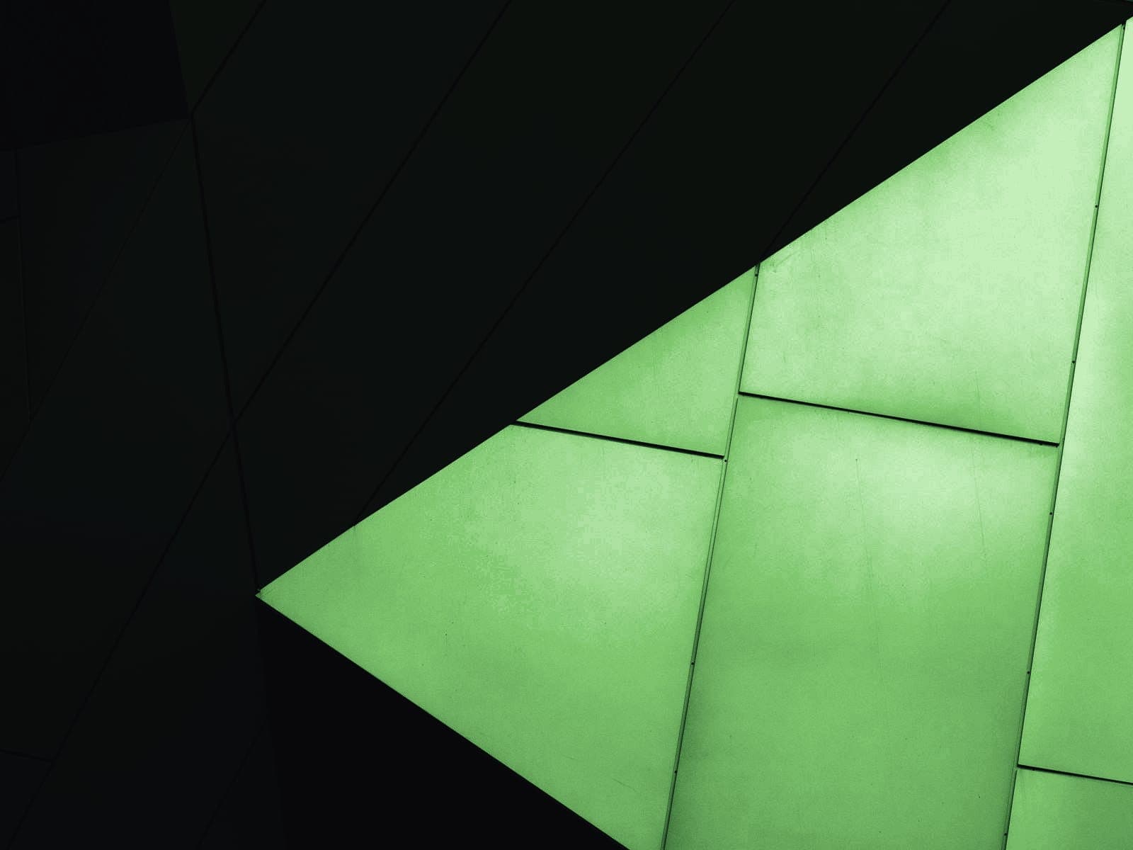 Intersecting angular planes of a dark building